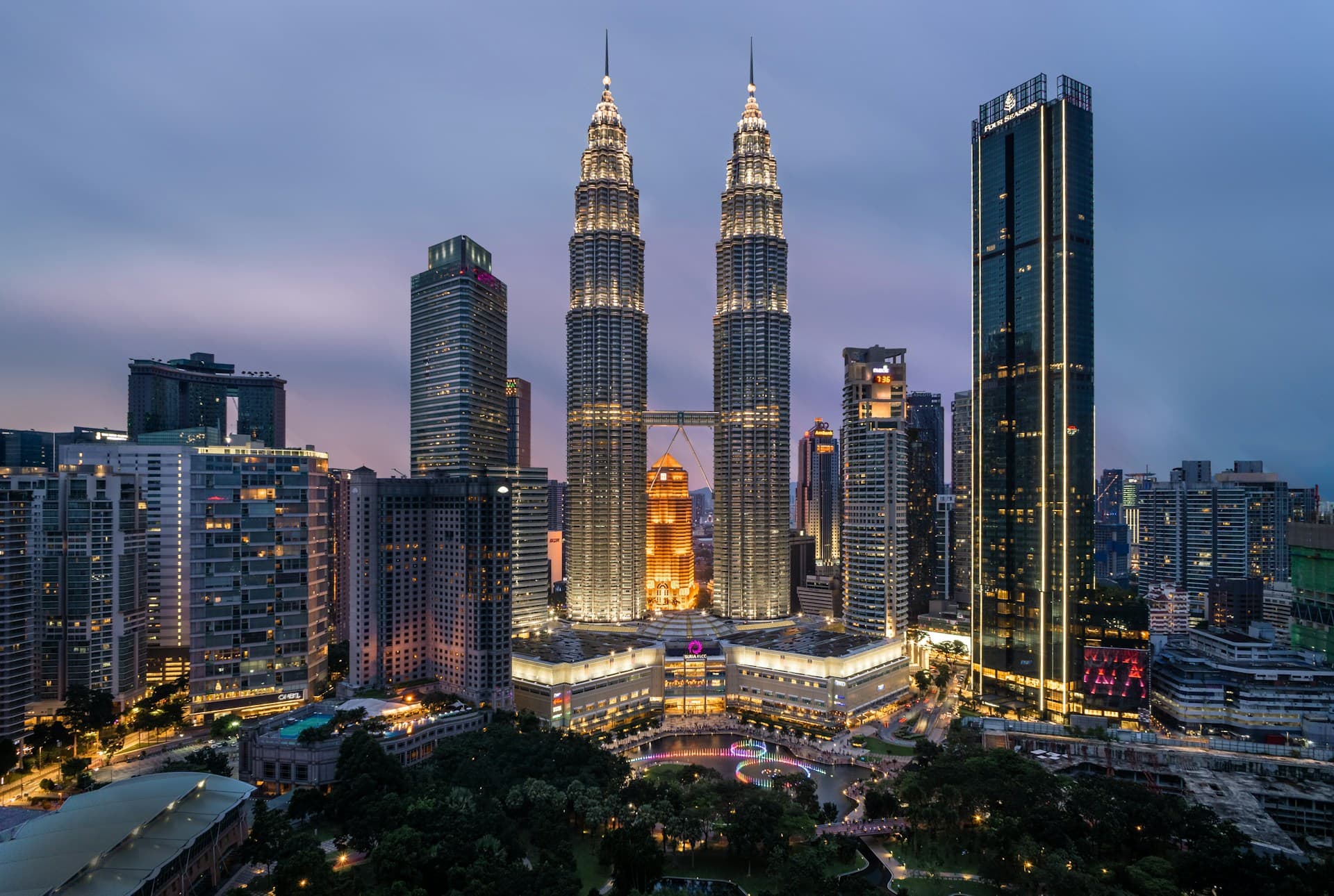 Kuala Lumpur skyline with Petronas Twin Towers